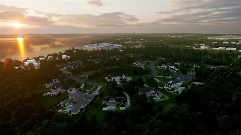 a view of a lake with outdoor space