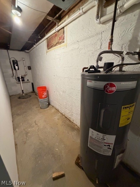 35180 Solon Road Solon, OH 44139 - Photo 29 of 33 Unfinished basement with electric water heater