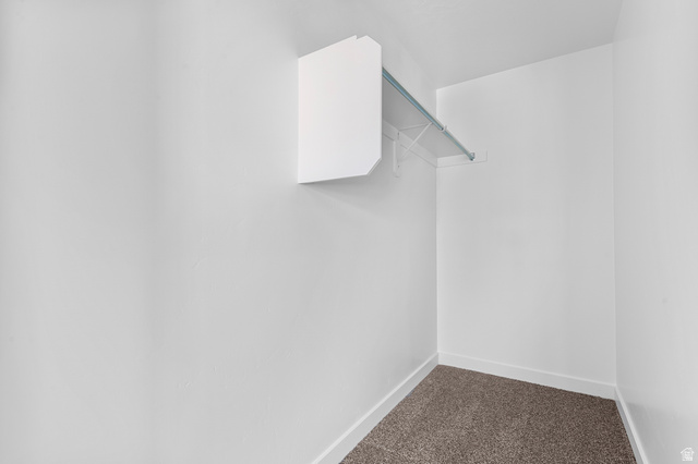 1907 East 640th North, Unit 1225 Salem, UT 84653 - Photo 9 of 20 Walk-in closet featuring a built-in shelf, metal clothing rod, white walls, and carpet flooring