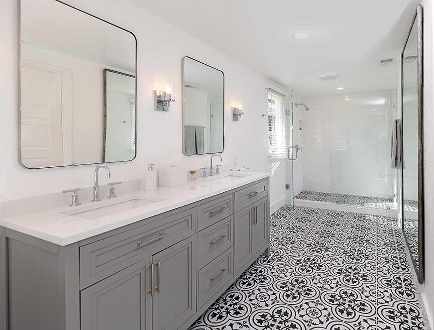 9 East Quinto Street Santa Barbara, CA 93105 - Photo 10 of 18 Gorgeous primary bath, walk-in shower