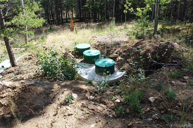 a view of backyard with green space