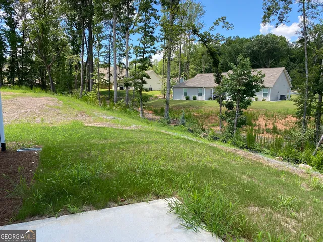 a view of backyard with green space