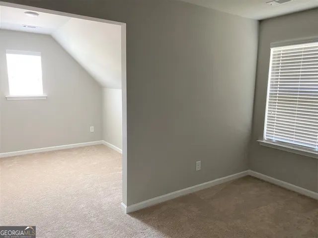 a view of a small space with window