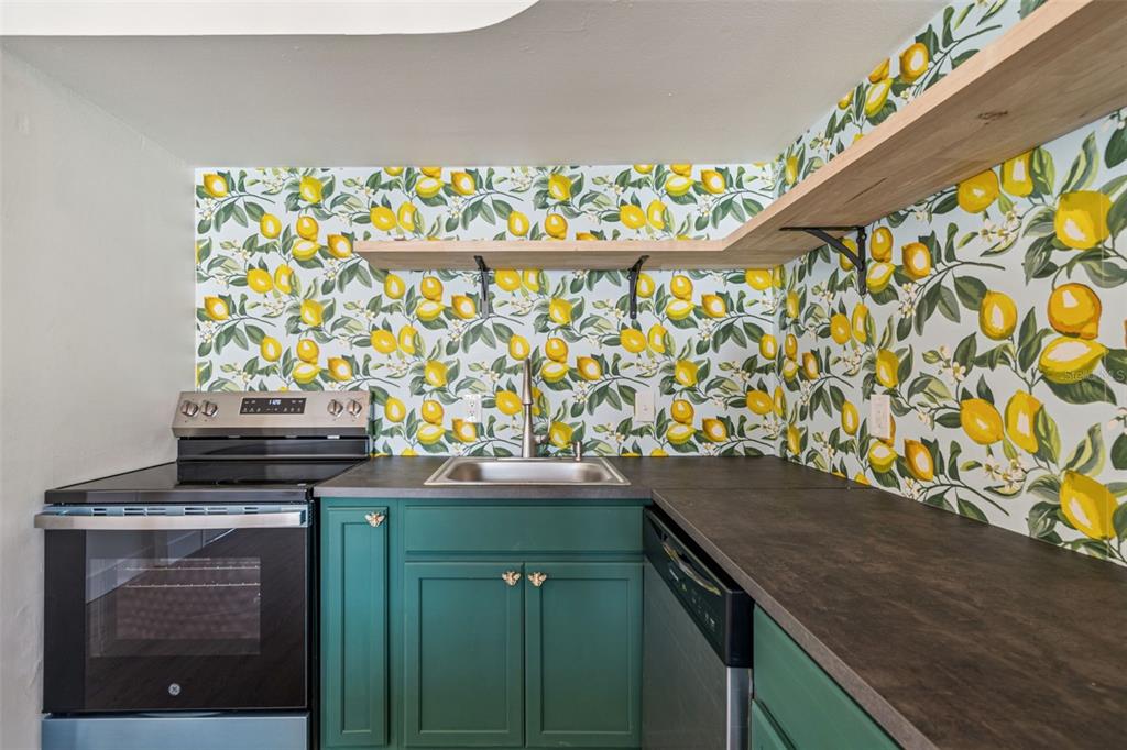 4511 South Oak Drive, Unit R32A Tampa, FL 33611 - Photo 12 of 27 a kitchen with a stove and a sink