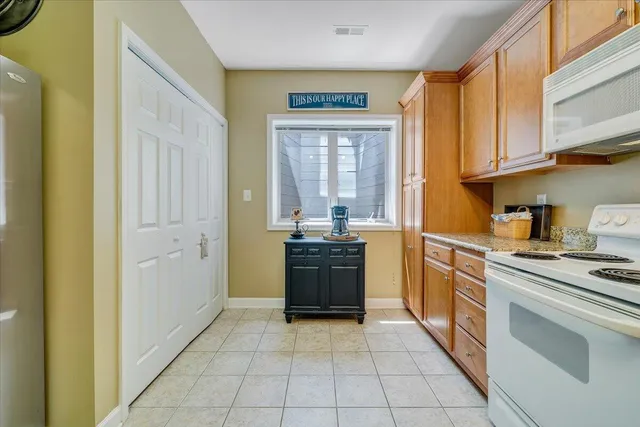 a view of a bathroom from a hallway