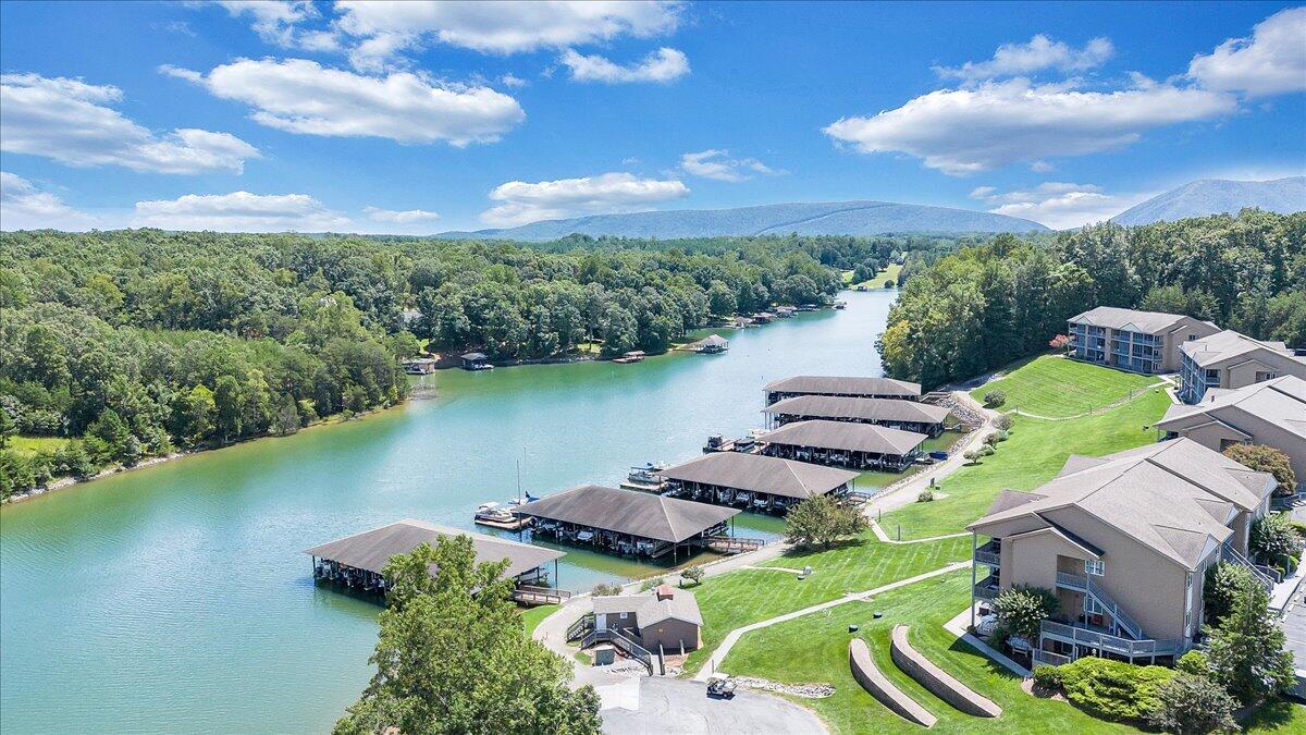 1209 Mariners Way, Unit 69 Huddleston, VA 24104 - Photo 58 of 72 an aerial view of a house with a lake view