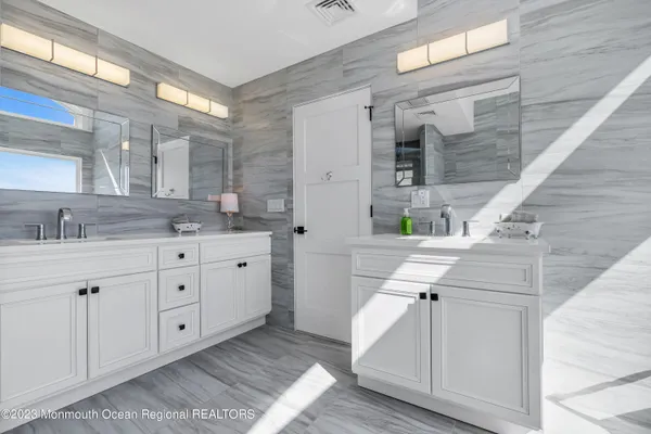 a city view with tall buildings