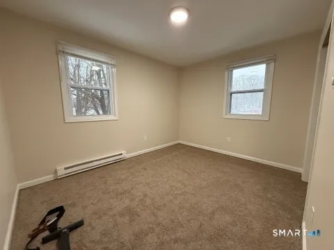 an empty room with a window