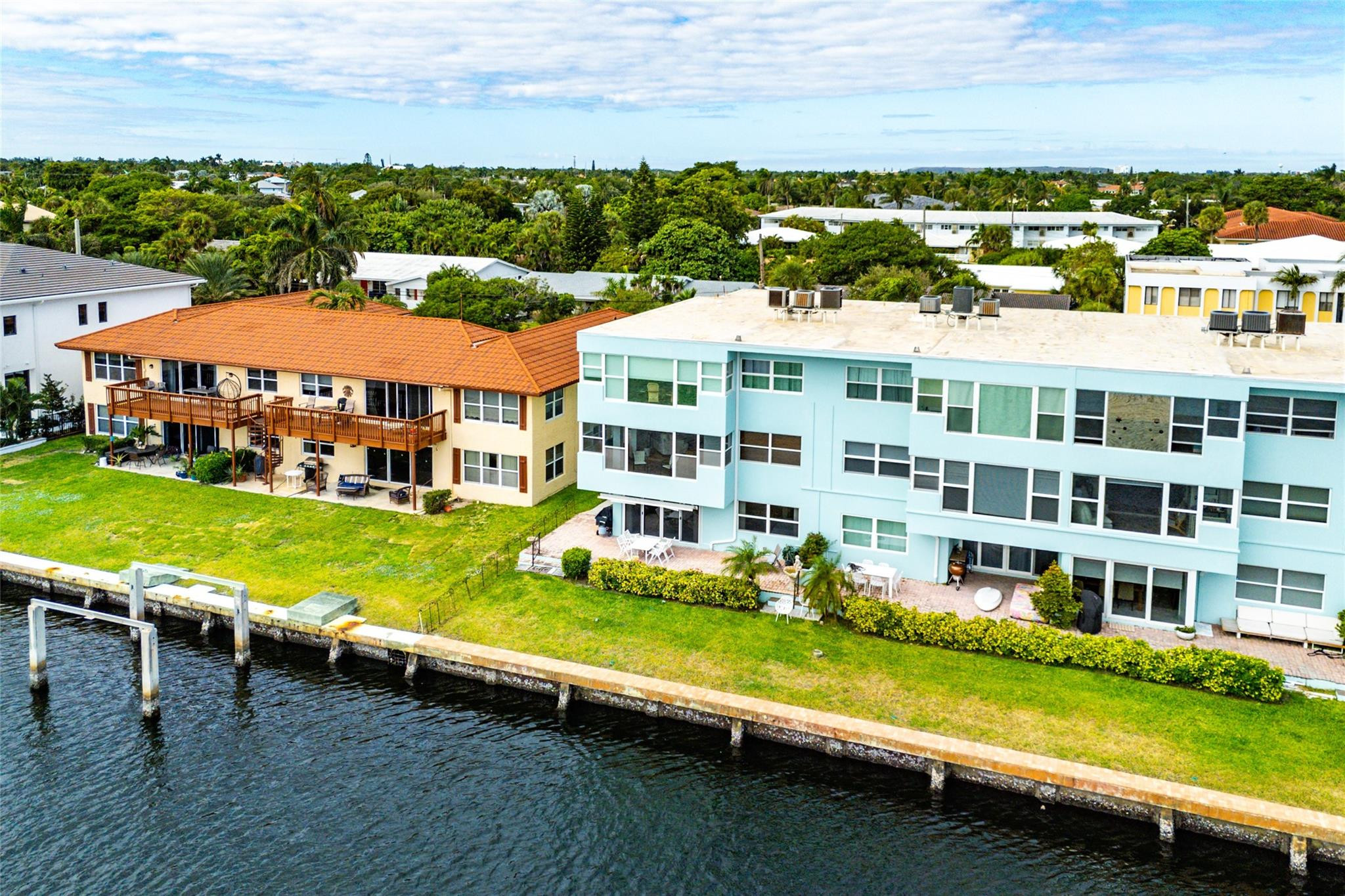 2758 Northeast 30th Avenue, Unit 1A Lighthouse Point, FL 33064 - Photo 15 of 48 an aerial view of residential houses with yard