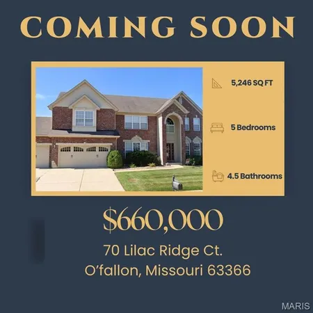 $660,000 | 70 Lilac Ridge Court, O'Fallon, MO 63366