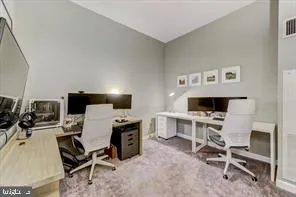 a workspace with furniture