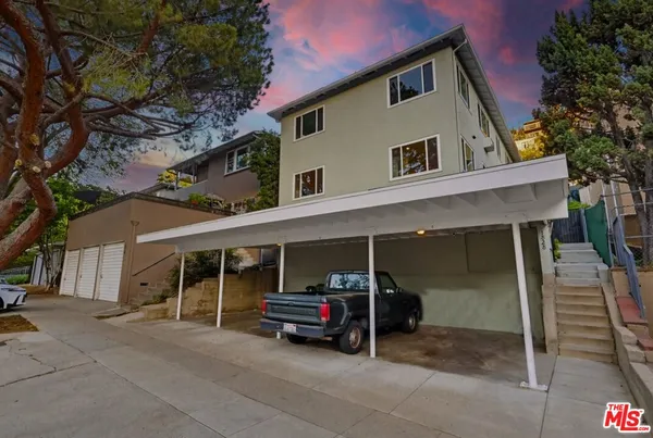 a car parked in front of house