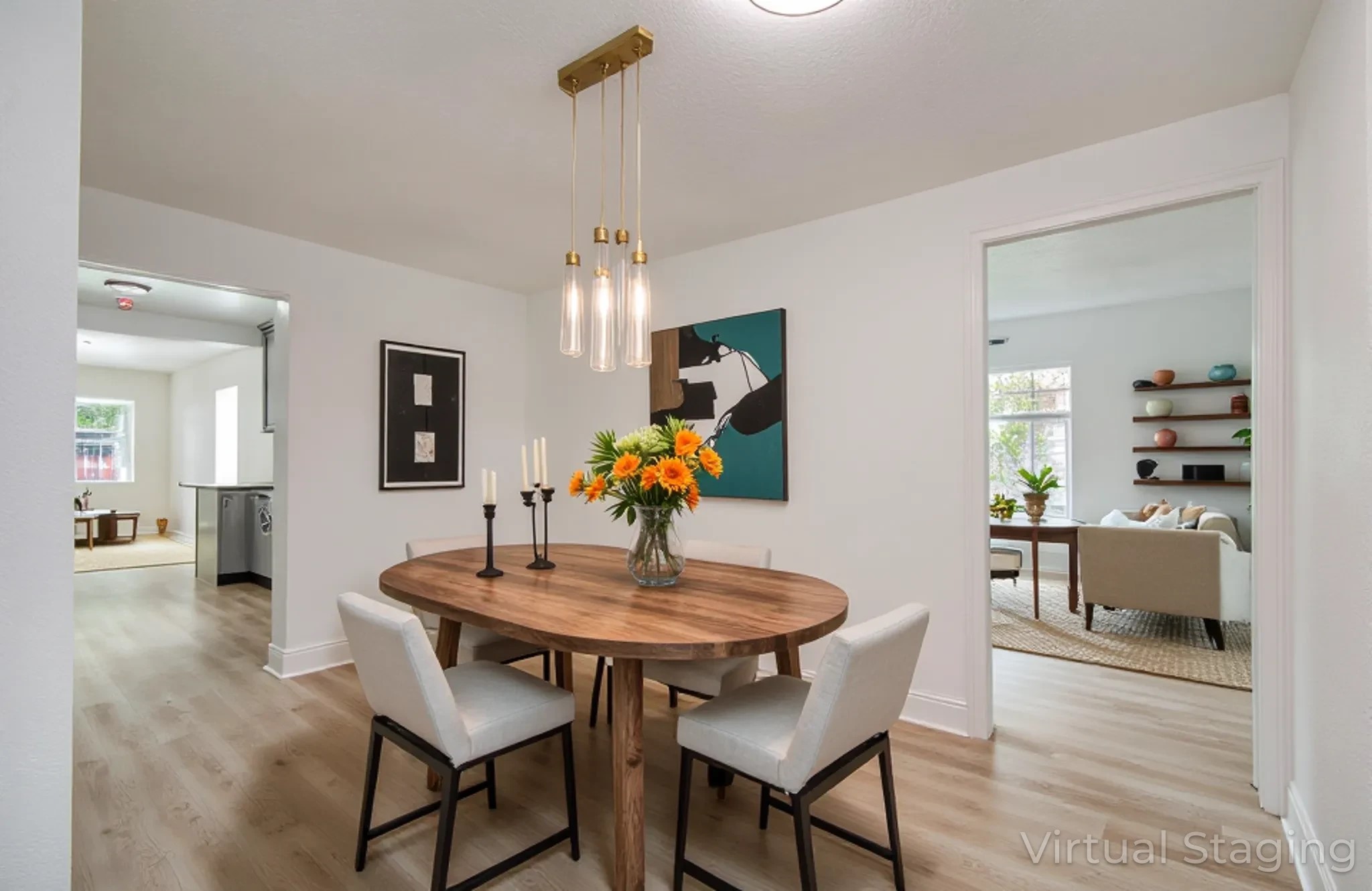 10309 Wiggins Street Houston, TX 77029 - Photo 11 of 32 a view of a dining room with furniture and wooden floor