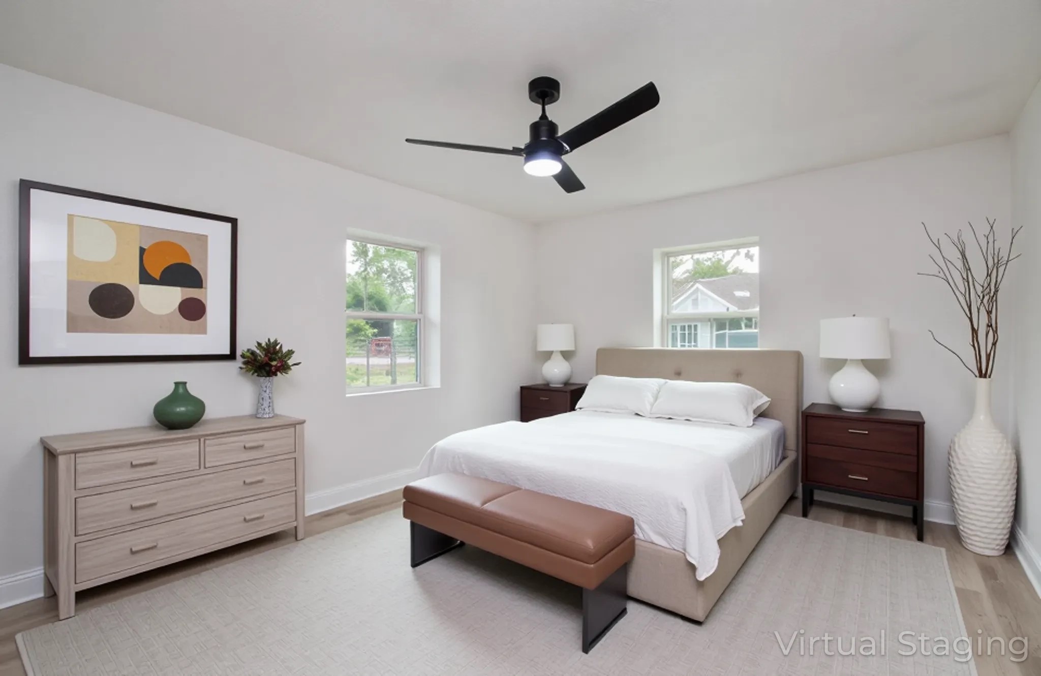 10309 Wiggins Street Houston, TX 77029 - Photo 20 of 32 a bedroom with a bed a dresser and a window
