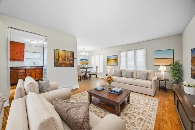 a living room with furniture and a couch