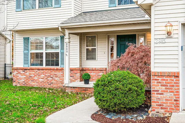 a front view of a house