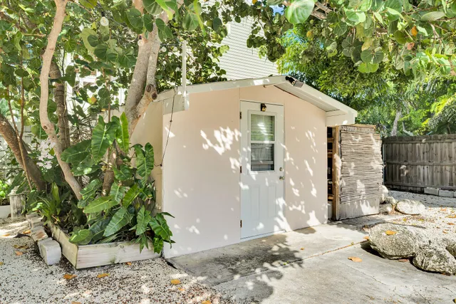 a backyard of a house