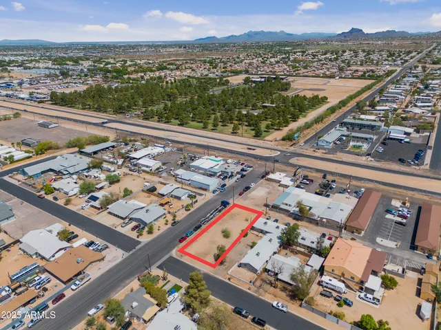 an aerial view of a city