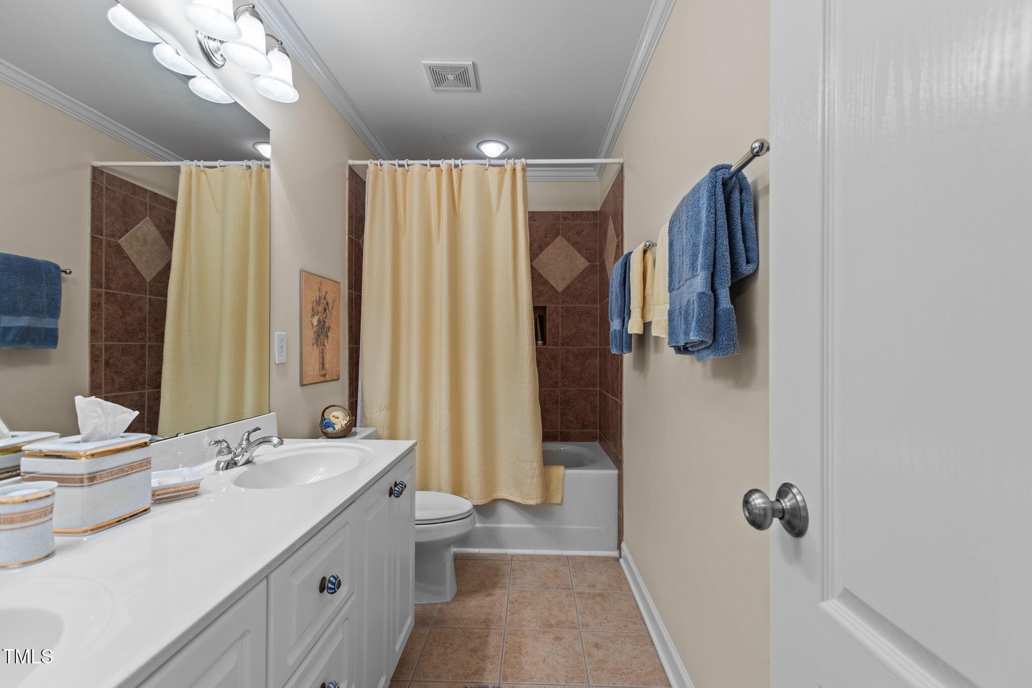 206 Nouveau Avenue Raleigh, NC 27615 - Photo 8 of 61 a bathroom with a double vanity sink and mirror