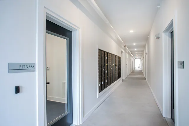 a view of a hallway with a hallway