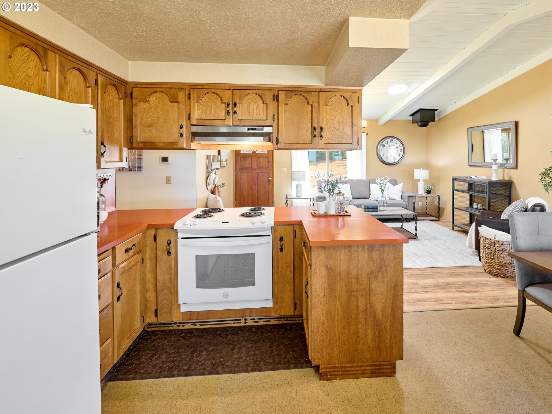 3661 Seminole Road Northeast Silverton, OR 97381 - Photo 14 of 48 a view of kitchen with cabinets and refrigerator