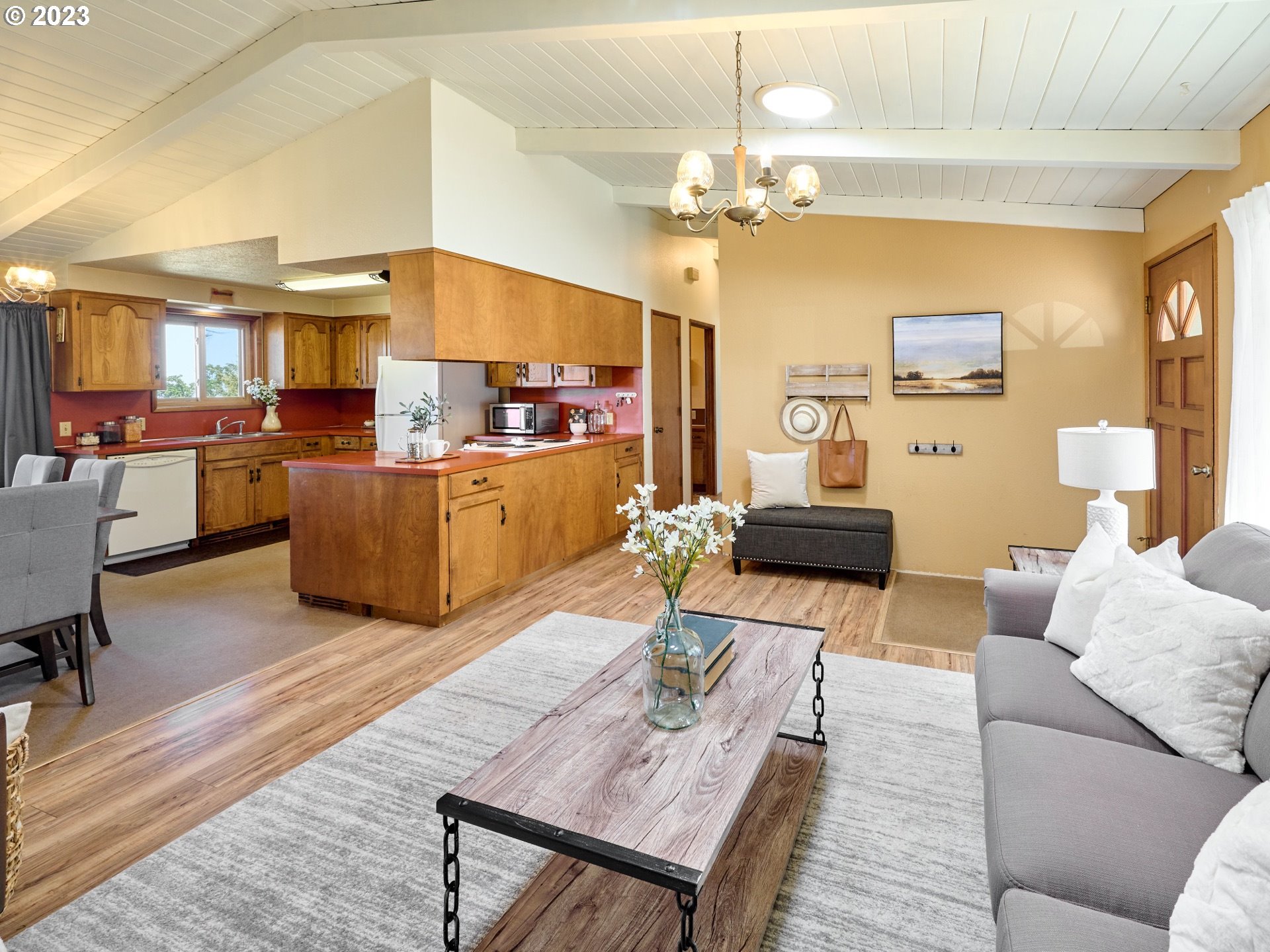 3661 Seminole Road Northeast Silverton, OR 97381 - Photo 3 of 48 a living room with furniture and a chandelier