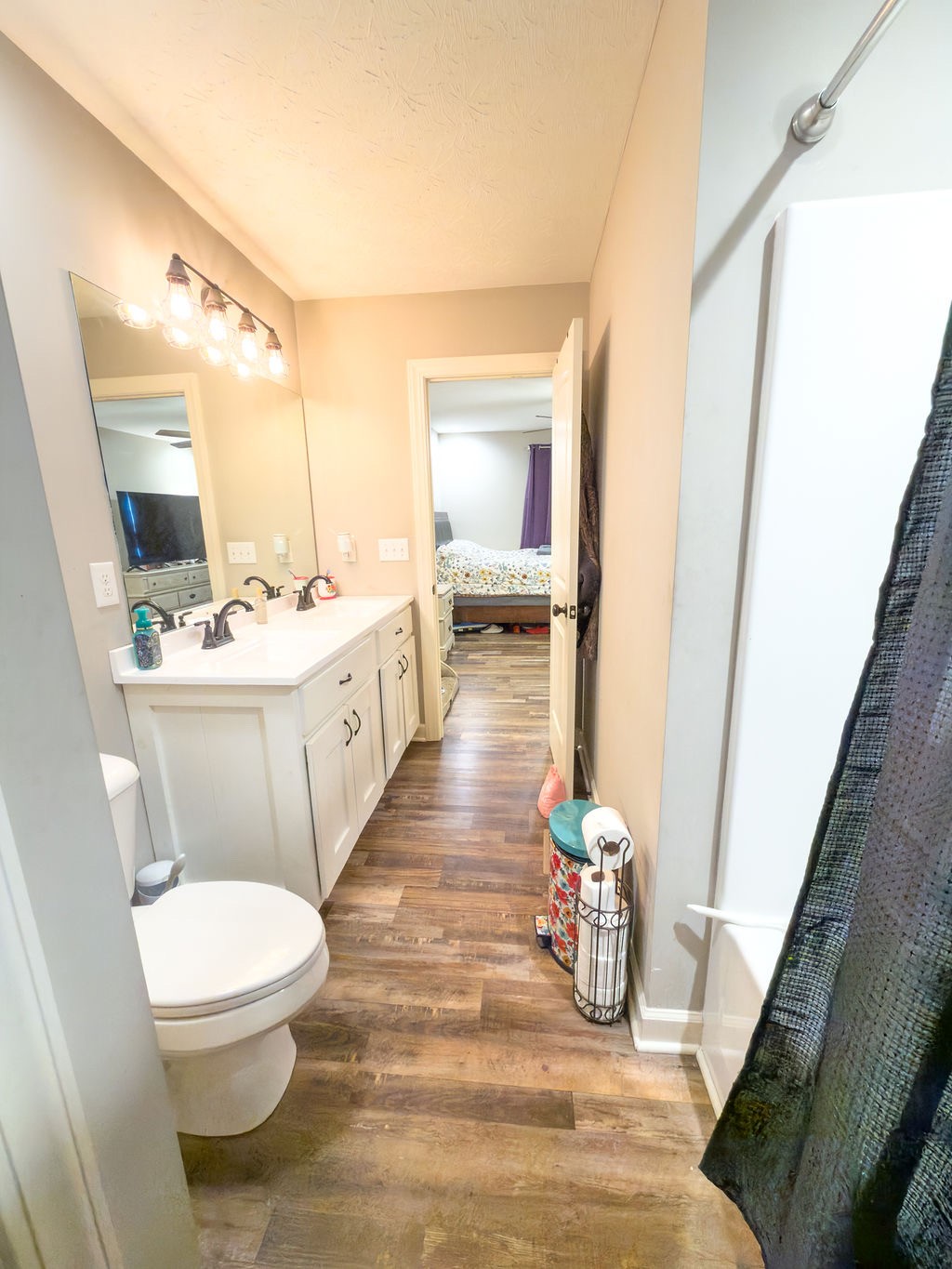 392 Scott Road Sharon Grove, KY 42280 - Photo 12 of 36 a bathroom with a sink a toilet and mirror