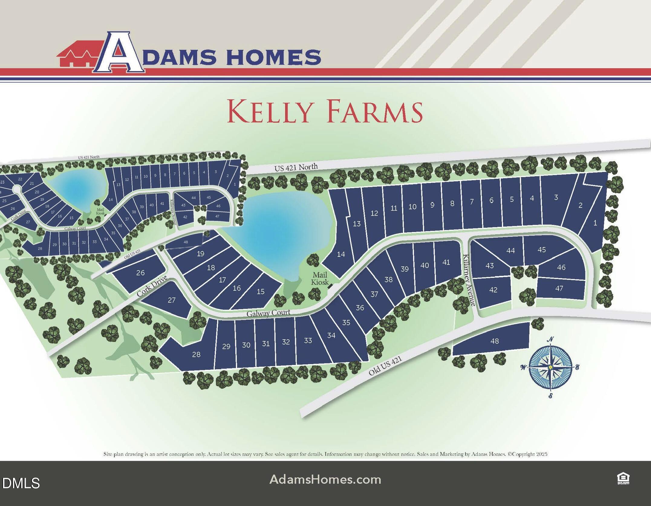 284 Galway Road Lillington, NC 27546 - Photo 43 of 49 Kelly Farms Site Map 11x8-5