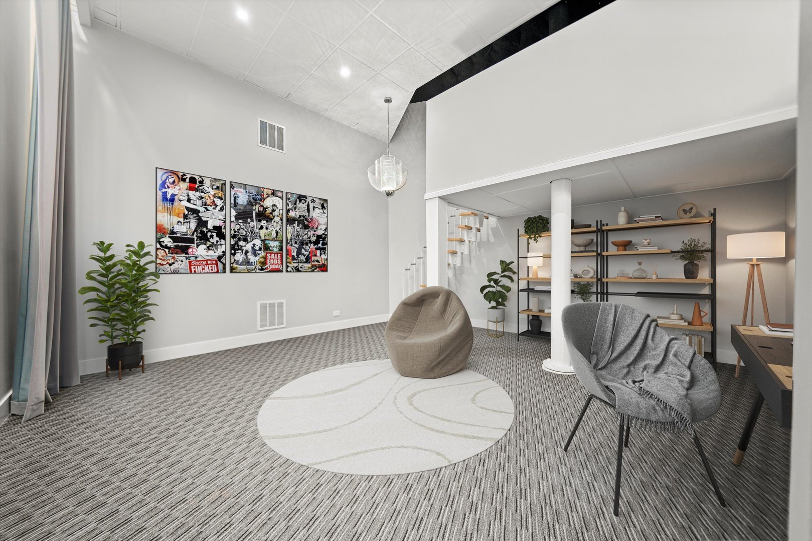 300 North Ogden Avenue, Unit 202 Chicago, IL 60607 - Photo 7 of 25 a living room with furniture and white walls