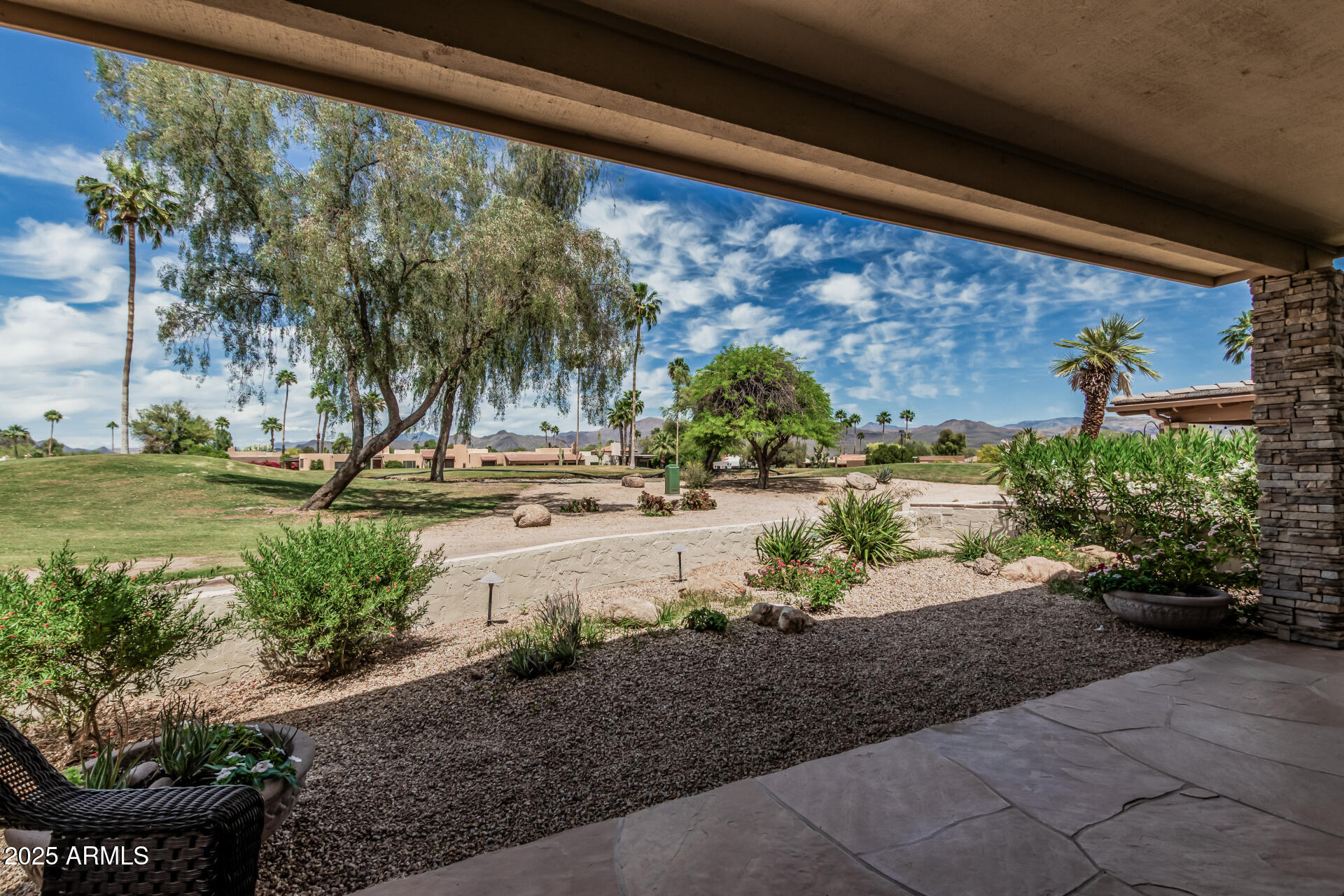 18718 East Rio Lane Rio Verde, AZ 85263 - Photo 56 of 59 a view of backyard with plants and outdoor seating