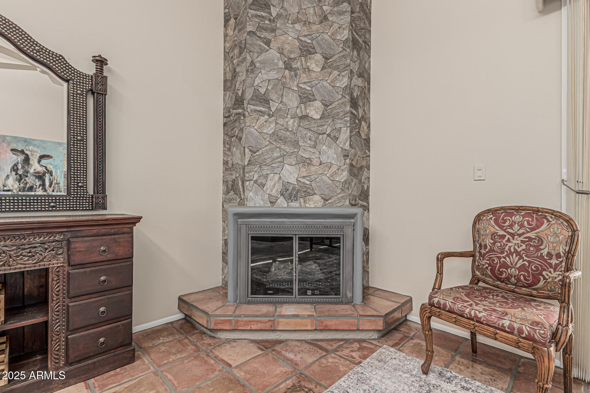 18718 East Rio Lane Rio Verde, AZ 85263 - Photo 6 of 59 a living room with furniture and a fireplace