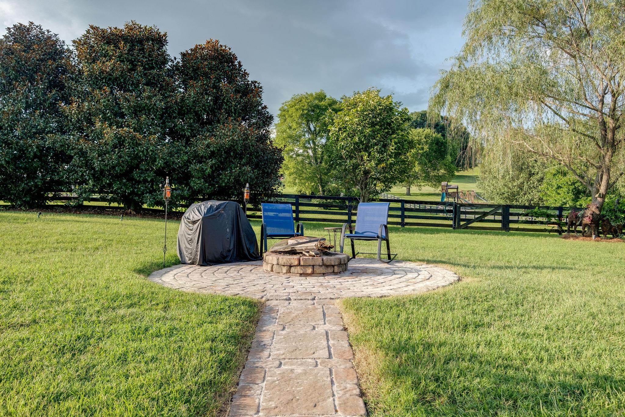 4524 South Carothers Road Franklin, TN 37064 - Photo 28 of 30 STONE PAVERS lead to CONVERSATION FIREPIT area