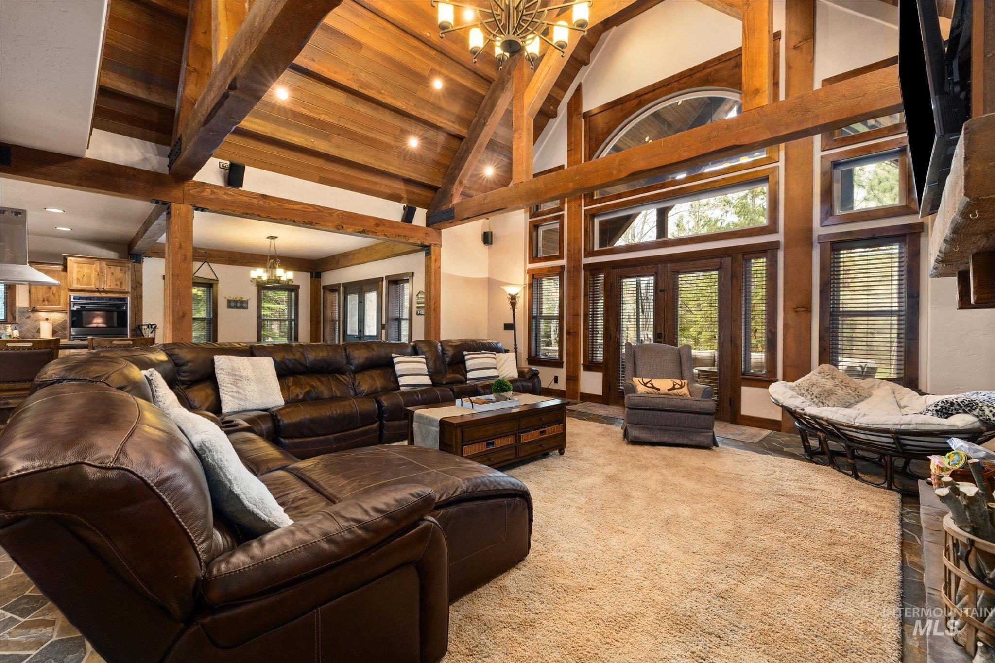 14 Pointe At Goldfork Court Donnelly, ID 83615 - Photo 6 of 49 Vaulted wood-finish ceiling with exposed beams