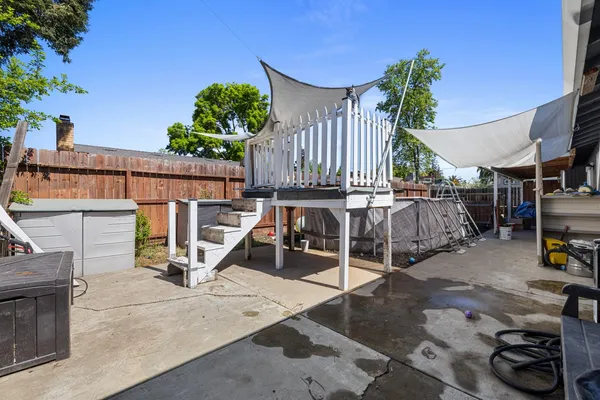 a view of outdoor space and deck