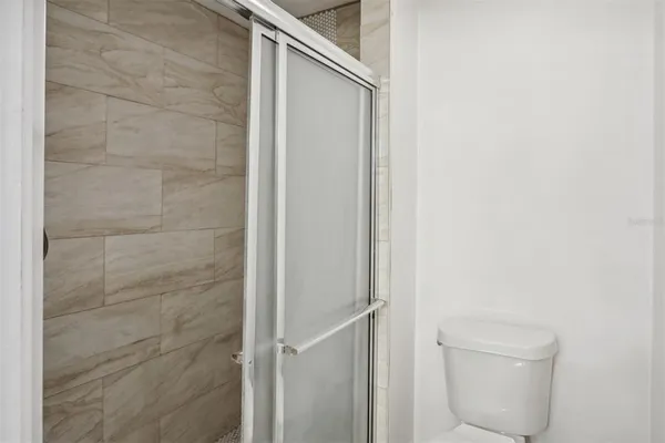 a bathroom with a toilet