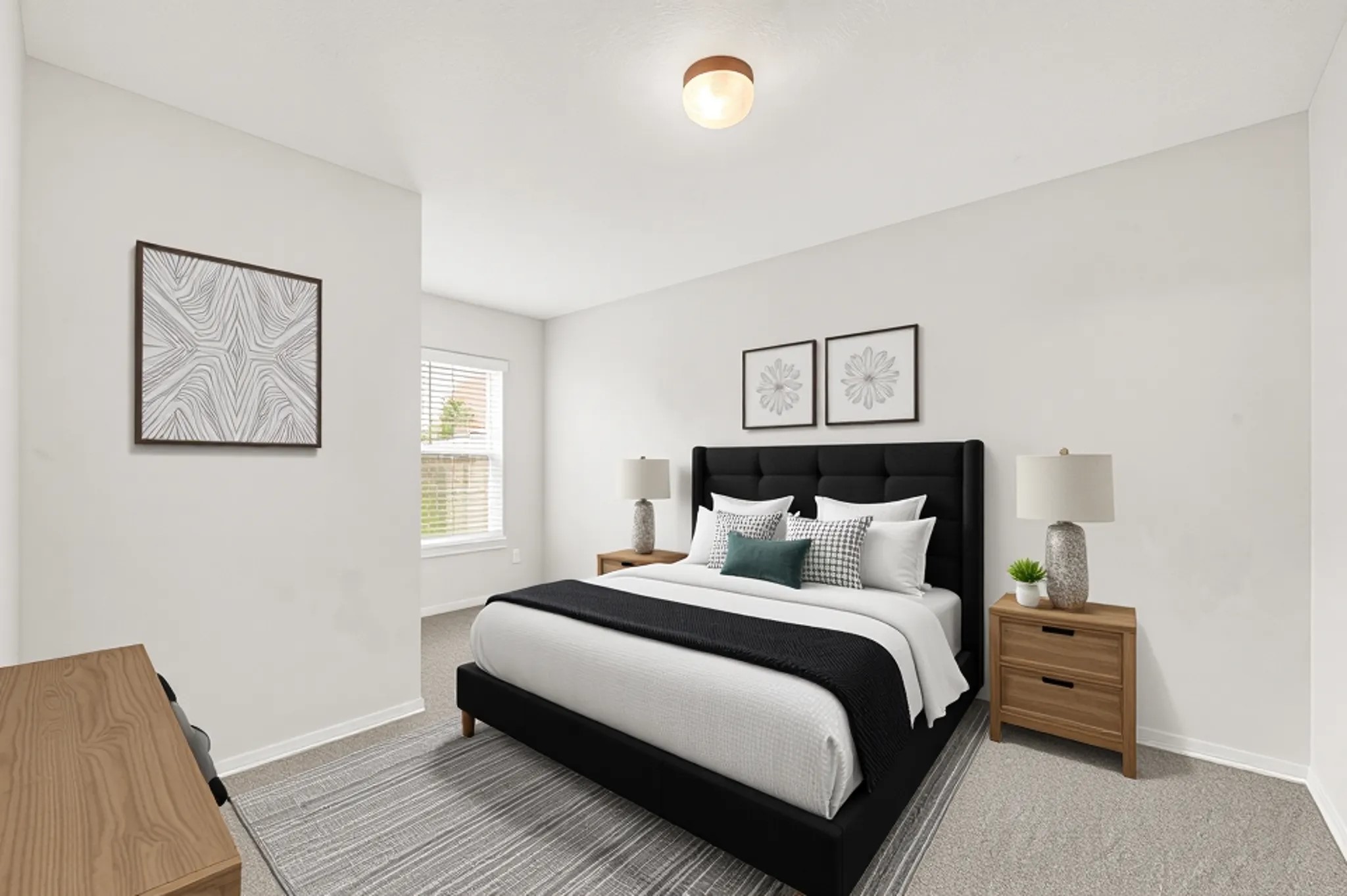 5010 Dartmoor Ridge Trail Houston, TX 77066 - Photo 19 of 28 a bedroom with a bed and a night stand