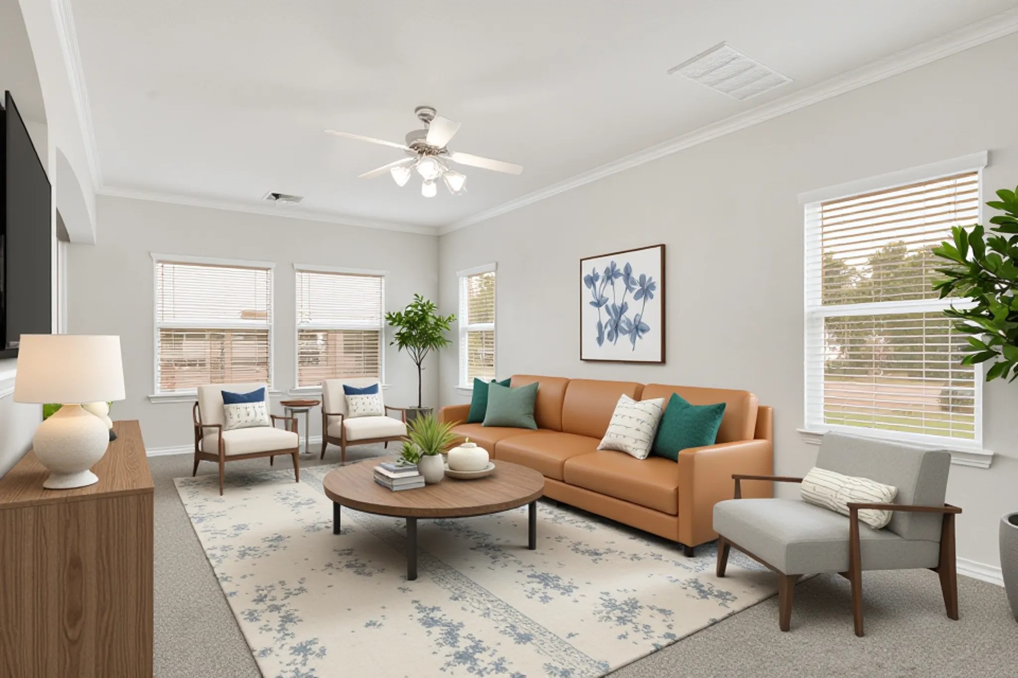 5010 Dartmoor Ridge Trail Houston, TX 77066 - Photo 5 of 28 a living room with furniture and a large window