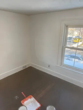 an empty room with a window