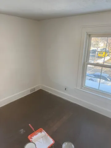 an empty room with a window