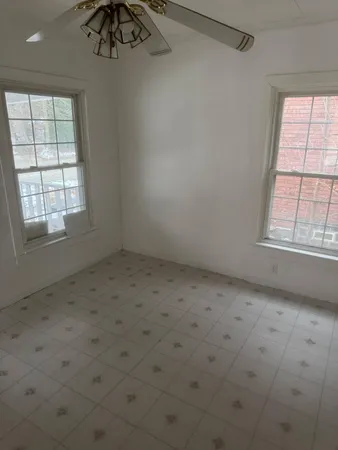 an empty room with a window