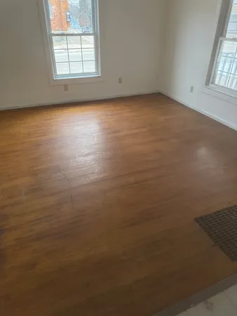 an empty room with a window