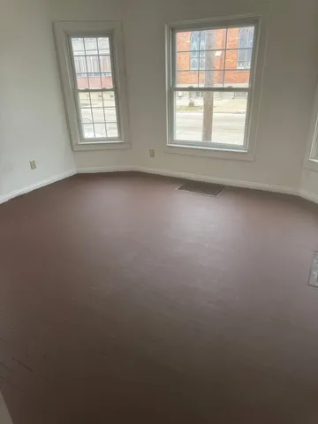 an empty room with a window