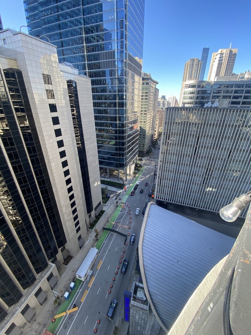 300 North State Street, Unit 2103 Chicago, IL 60654 - Photo 12 of 26 a view of a balcony with wooden floor