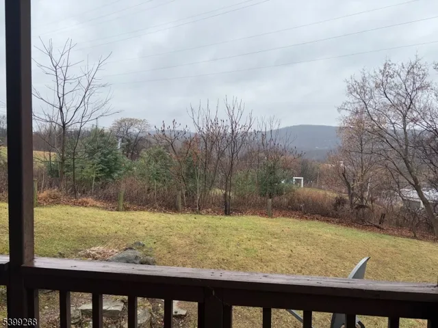 a view of a wooden deck