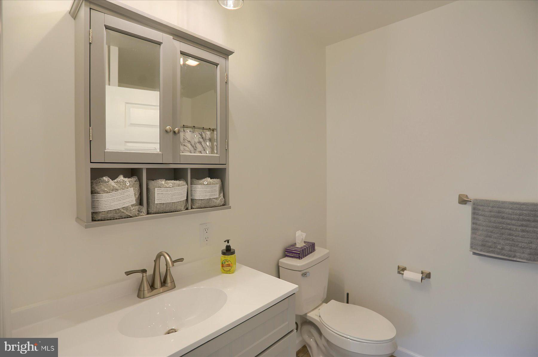 3497 New Lancaster Valley Road Milroy, PA 17063 - Photo 13 of 30 a bathroom with a toilet a sink and mirror