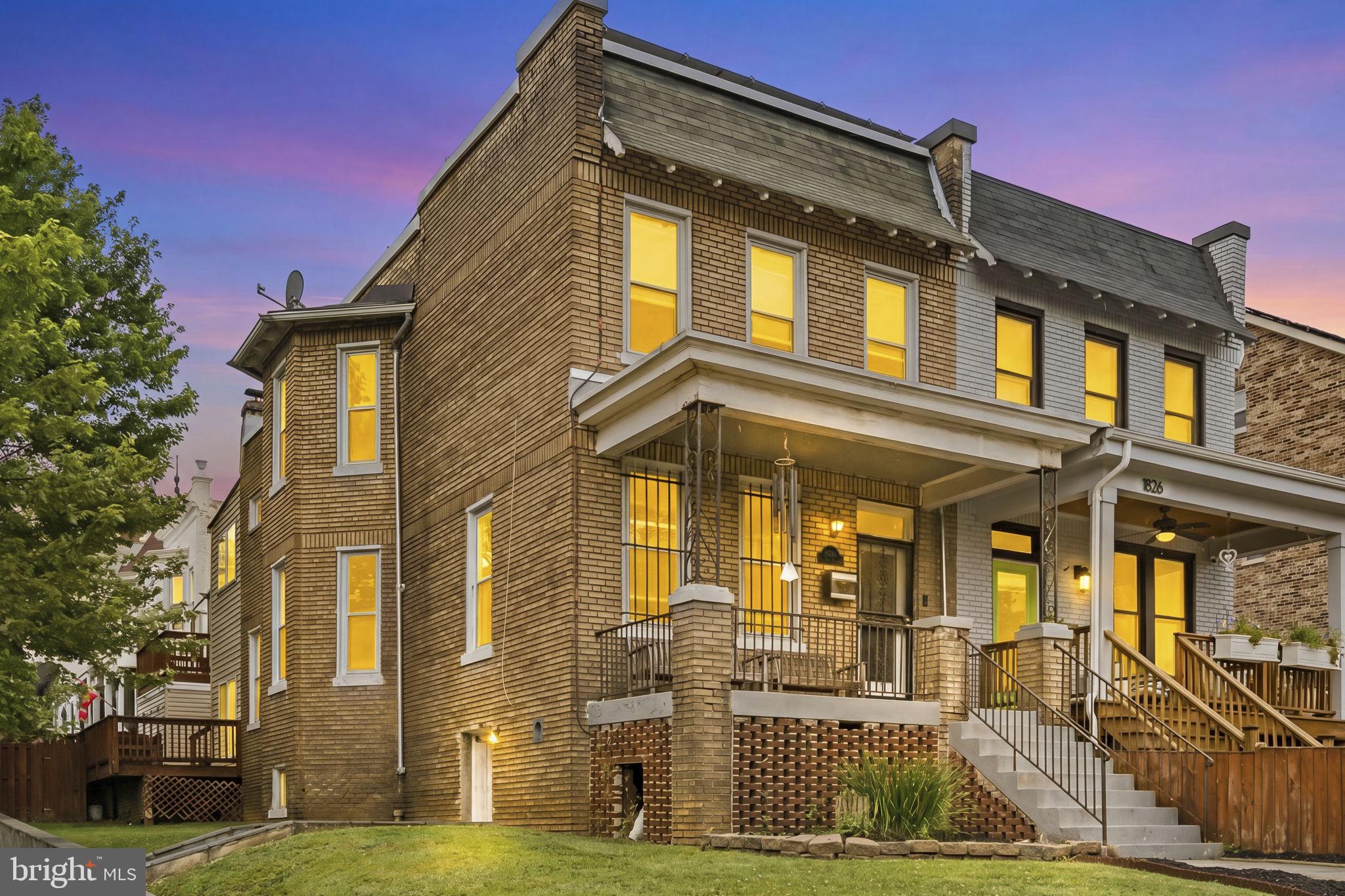 1824 3rd Street Northeast Washington, DC 20002 - Photo 1 of 30 Charming brick home at twilight glow.