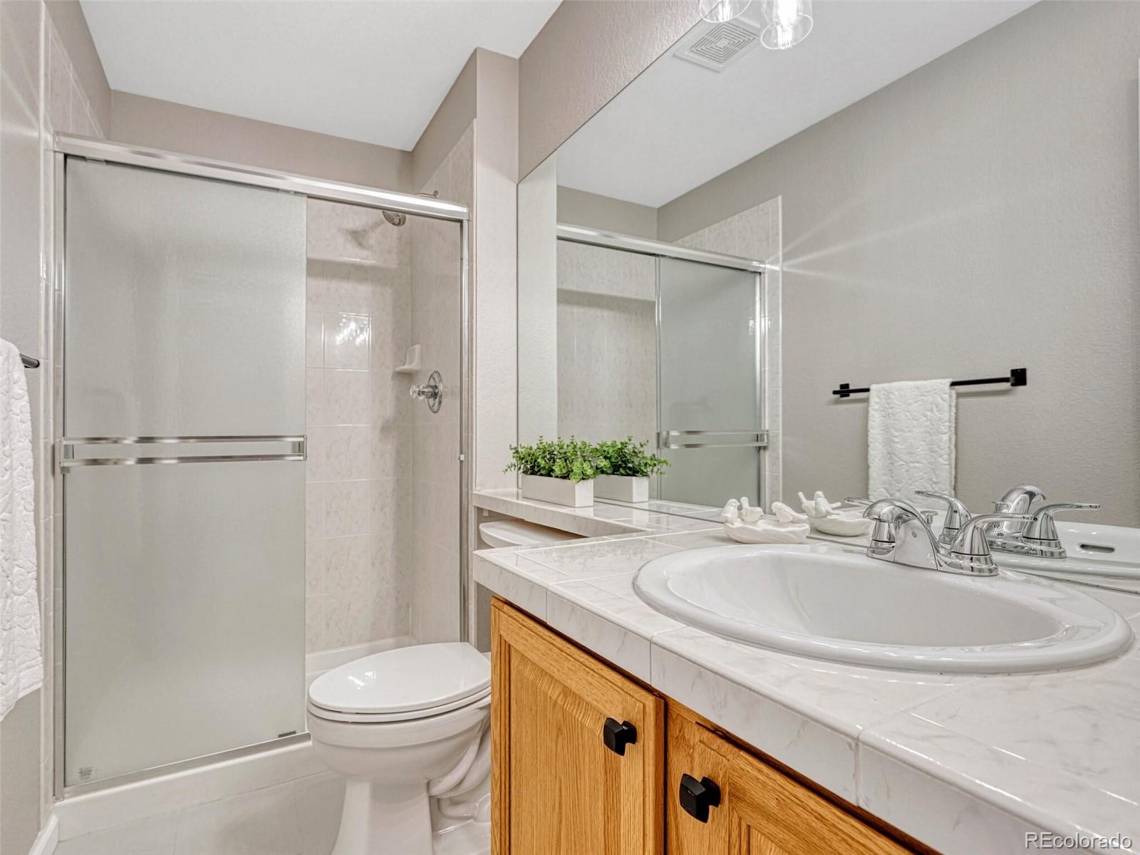 6109 Trailhead Road Highlands Ranch, CO 80130 - Photo 27 of 35 a bathroom with a sink toilet and shower