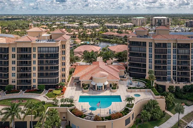 a building view with a garden space