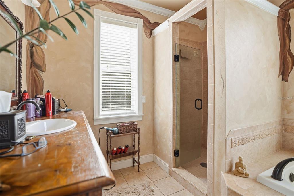 23337 Lake Lindsey Road Brooksville, FL 34601 - Photo 29 of 59 a bathroom with a tub and shower