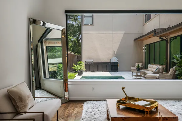 a room with furniture and a window